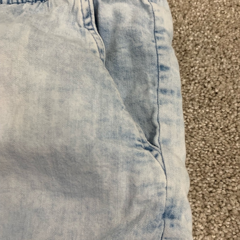 Aerie vintage jean wash pull on tie front shorts - Picture 5 of 7